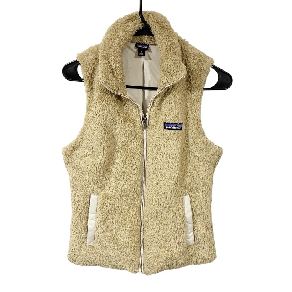 Patagonia‎ Los Gatos Fleece Full Zip LIned Vest Khaki Women’s Size Small